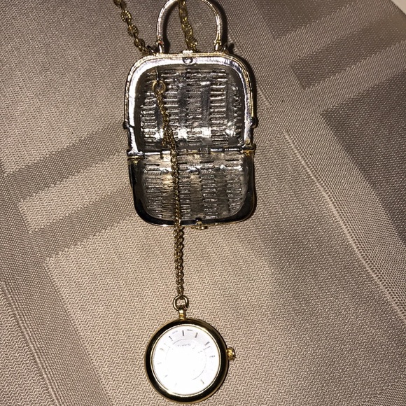 Unique Piece - Purse Necklace with Clock Inside - Picture 7 of 12